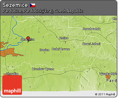 Physical 3D Map of Sezemice
