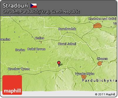 Physical 3D Map of Stradouň