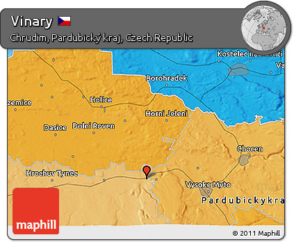 Political 3D Map of Vinary