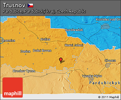 Political 3D Map of Trusnov