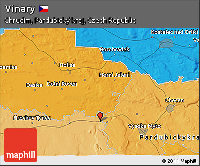 Political 3D Map of Vinary
