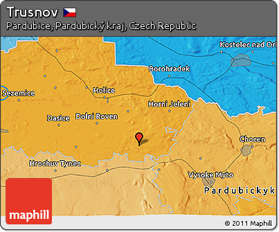 Political 3D Map of Trusnov