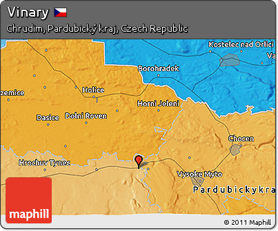 Political 3D Map of Vinary