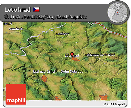 Satellite 3D Map of Letohrad