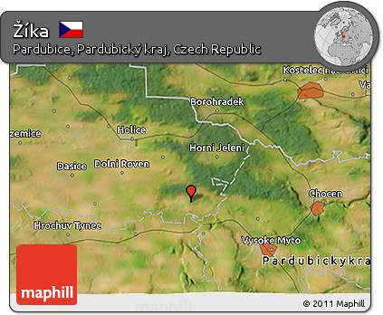 Satellite 3D Map of Žíka