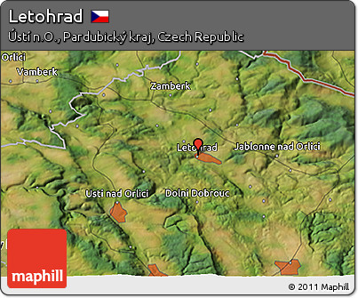 Satellite 3D Map of Letohrad