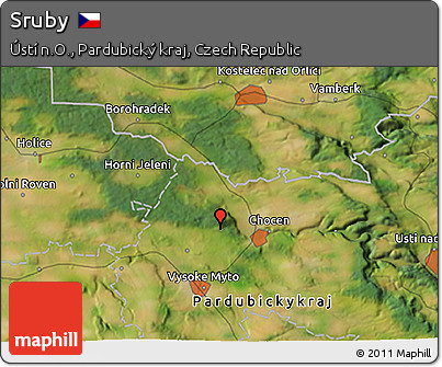 Satellite 3D Map of Sruby