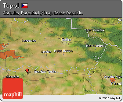 Satellite 3D Map of Topol