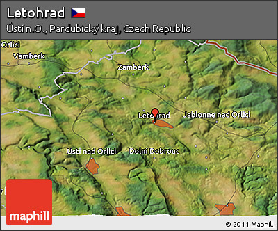 Satellite 3D Map of Letohrad