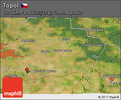Satellite 3D Map of Topol
