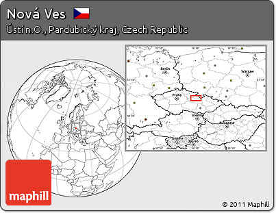 Blank Location Map of Nová Ves