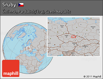 Gray Location Map of Sruby