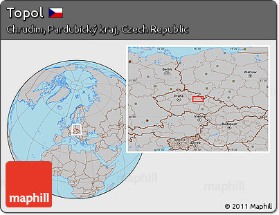 Gray Location Map of Topol