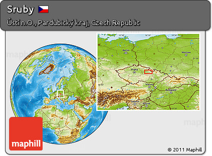 Physical Location Map of Sruby