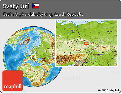 Physical Location Map of Svatý Jiří