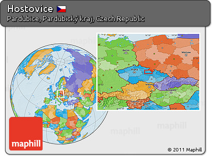 Political Location Map of Hostovice