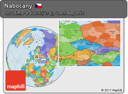 Political Location Map of Nabočany