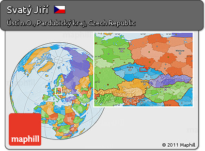 Political Location Map of Svatý Jiří