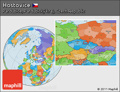 Political Location Map of Hostovice