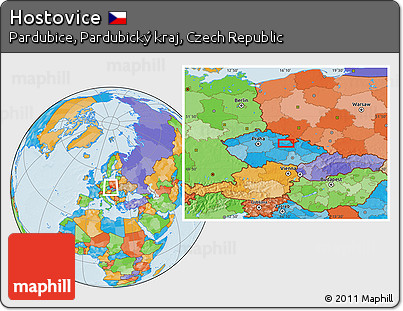 Political Location Map of Hostovice