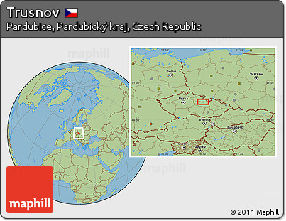 Savanna Style Location Map of Trusnov