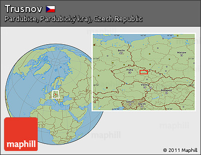 Savanna Style Location Map of Trusnov