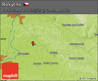 Physical Map of Rokytno