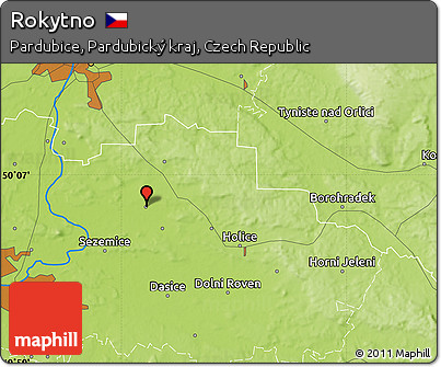 Physical Map of Rokytno