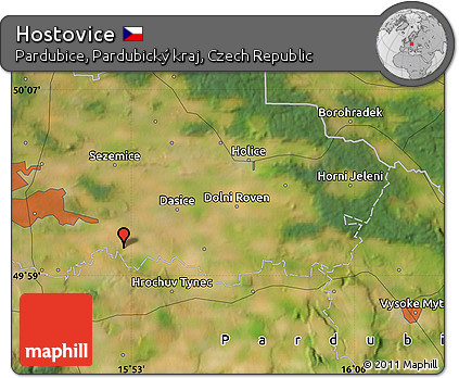 Satellite Map of Hostovice