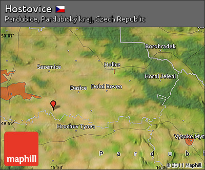 Satellite Map of Hostovice