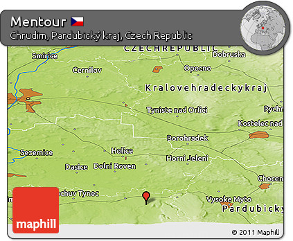 Physical Panoramic Map of Mentour