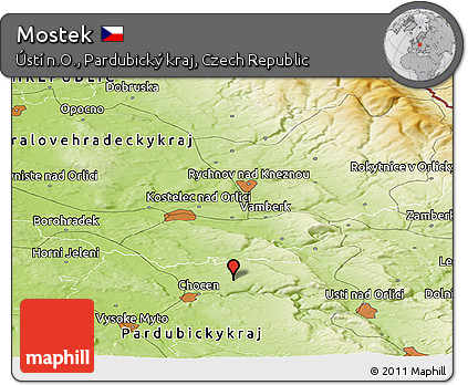 Physical Panoramic Map of Mostek