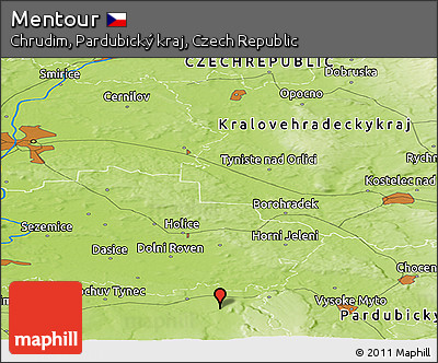Physical Panoramic Map of Mentour