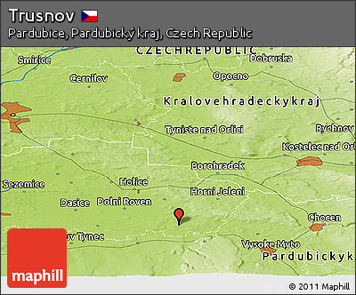 Physical Panoramic Map of Trusnov