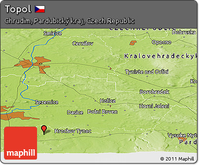 Physical Panoramic Map of Topol