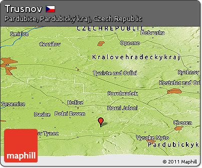 Physical Panoramic Map of Trusnov