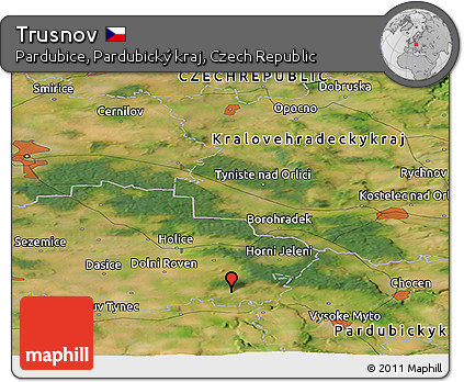Satellite Panoramic Map of Trusnov