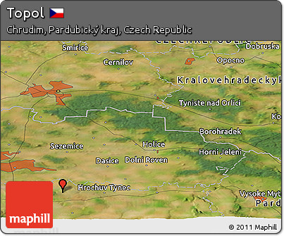 Satellite Panoramic Map of Topol