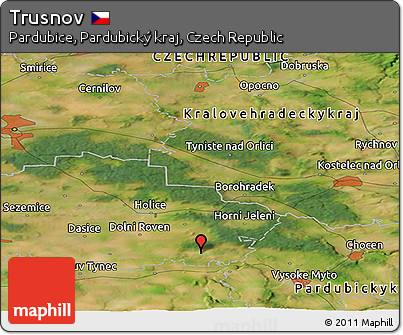 Satellite Panoramic Map of Trusnov