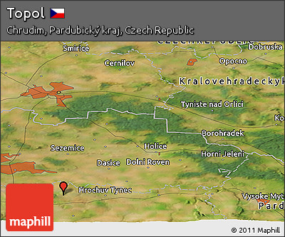 Satellite Panoramic Map of Topol