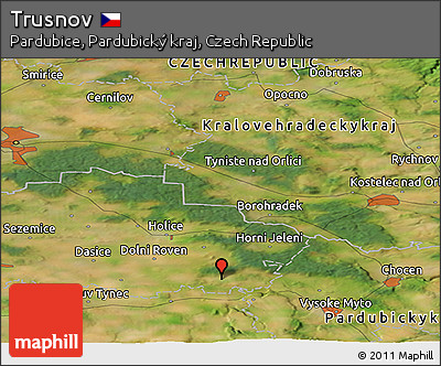 Satellite Panoramic Map of Trusnov