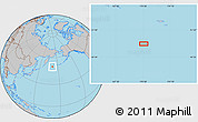 Gray Location Map of the area around 50° 7' 47" N, 170° 55' 30" E