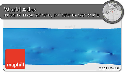 Physical Panoramic Map of the Area around 50° 7' 47" N, 171° 46' 30" E