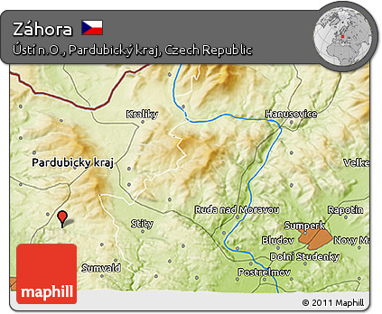 Physical 3D Map of Záhora