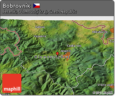 Satellite 3D Map of Bobrovník