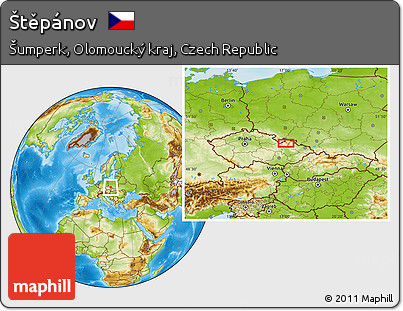 Physical Location Map of Štěpánov