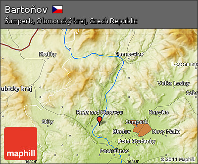 Physical Map of Bartoňov