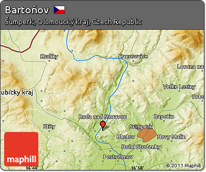 Physical Map of Bartoňov