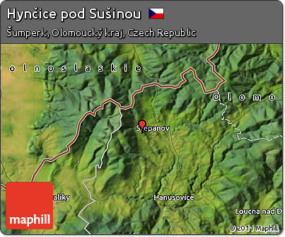 Satellite Map of Hynčice Pod Sušinou