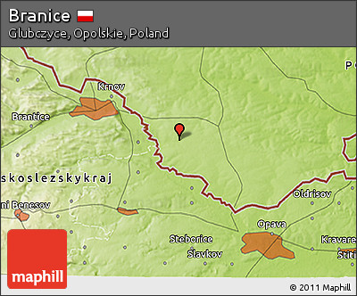 Physical 3D Map of Branice